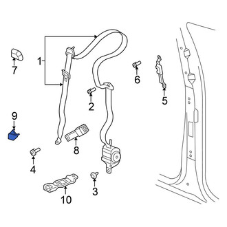 Chrysler OE - Center Seat Belt Anchor Plate Cover