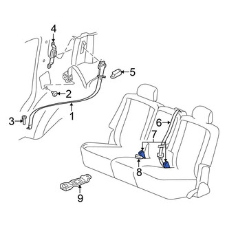 Chrysler OE - Center Seat Belt Receptacle
