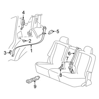 Chrysler OE - Restraint Systems - Rear Seat Belts (2nd Row Seat)