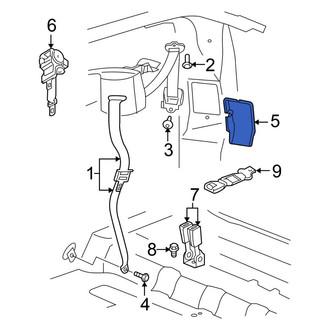 Chrysler OE - Rear Left Seat Belt Retractor Cover