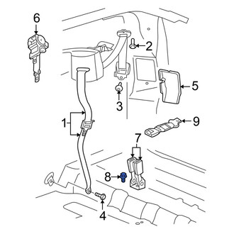 Chrysler OE - Rear Seat Belt Receptacle Bolt