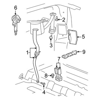 Chrysler OE - Restraint Systems - Rear Seat Belts (3rd Row Seat)