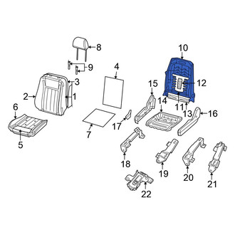 Chrysler OE - Front Left Seat Back Frame