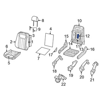 Chrysler OE - Front Left Seat Lumbar Support Cushion
