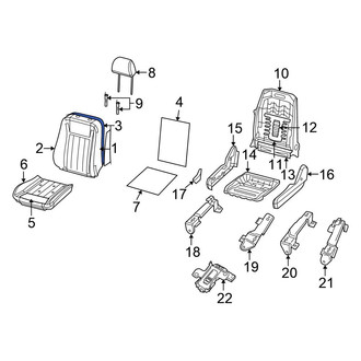 Chrysler OE - Front Right Seat Back Panel