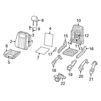 Chrysler OE - Seats & Tracks - Front Seat Components (Bucket Seat, Cloth)