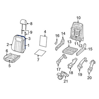 Chrysler OE - Front Left Seat Back Panel