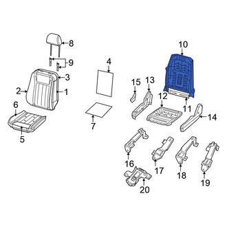 Chrysler OE - Front Right Seat Back Frame