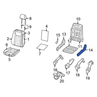 Chrysler OE - Front Left Inner Seat Trim Panel