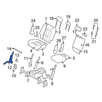 Chrysler OE - Center Left Outer Folding Seat Latch