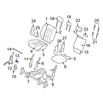 Chrysler OE - Center Folding Seat Latch Release Handle