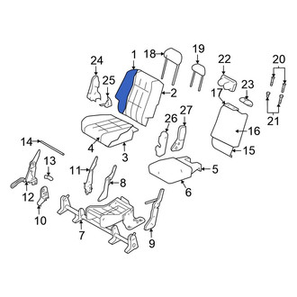 Chrysler OE - Center Left Seat Back Assembly
