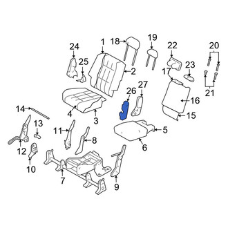 Chrysler OE - Center Left Outer Seat Trim Panel