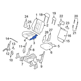 Chrysler OE - Center Seat Cushion Foam