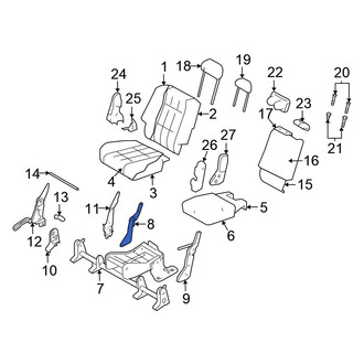 Chrysler OE - Center Right Seat Hinge