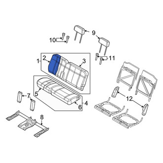 Chrysler OE - Rear Left Seat Back Cushion