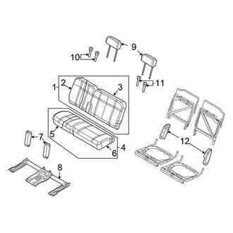 Chrysler OE - Seats & Tracks - Rear Seat Components (60/40 Seat, 3rd Row Seat)