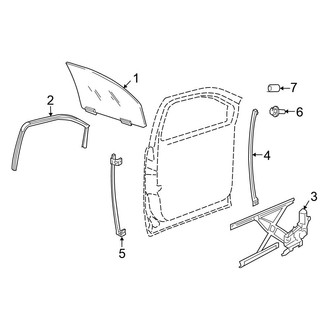 Chrysler OE - Front Door - Glass & Hardware (Flex / Gas)