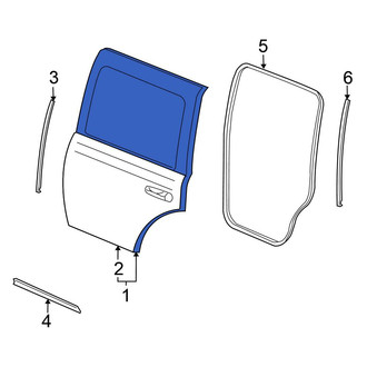 Chrysler OE - Rear Left Door Shell