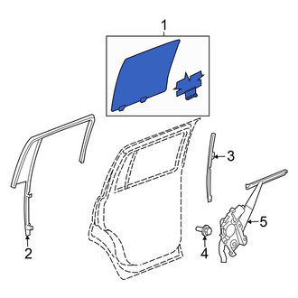 Chrysler OE - Front Left Door Glass
