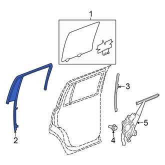Chrysler OE - Left Side Panel Glass