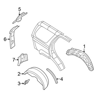 Chrysler OE - Quarter Panel - Inner Structure