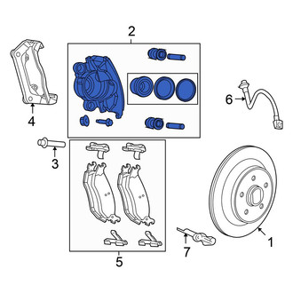 Chrysler OE - Rear Right Disc Brake Caliper