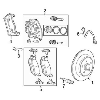 Chrysler OE - Rear Suspension - Brake Components (4WD)