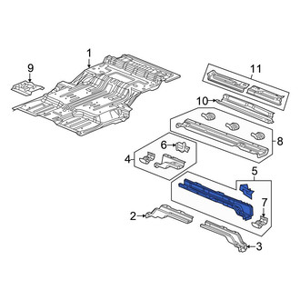 Chrysler OE - Rear Right Floor Pan Crossmember