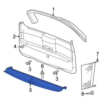 Chrysler OE - Rear Liftgate Trim Scuff Plate