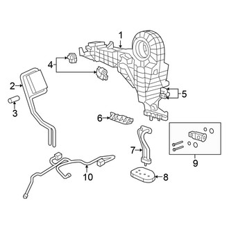 Chrysler OE - Air Conditioner & Heater - Evaporator & Heater Components (Rear), (Limited Hybrid)
