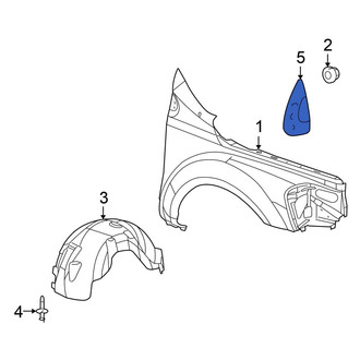 Chrysler OE - Front Left Fender Molding