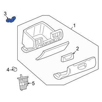 Chrysler OE - Front Glove Box Door Striker