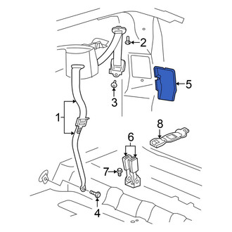 Chrysler OE - Rear Right Seat Belt Retractor Cover
