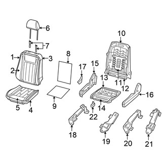 Chrysler OE - Seats & Tracks - Front Seat Components (FULL HYBRID EV-GAS (FHEV))