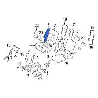 Chrysler OE - Center Right Seat Back Assembly