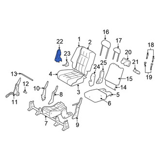 Chrysler OE - Center Right Outer Seat Trim Panel