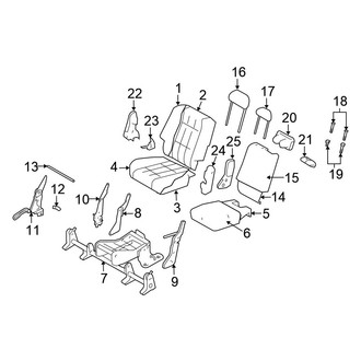 Chrysler OE - Seats & Tracks - Rear Seat Components (2nd Row Seat), (FULL HYBRID EV-GAS (FHEV))