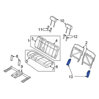 Chrysler OE - Rear Left Seat Latch Cover