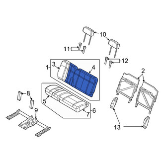 Chrysler OE - Rear Right Seat Back Assembly