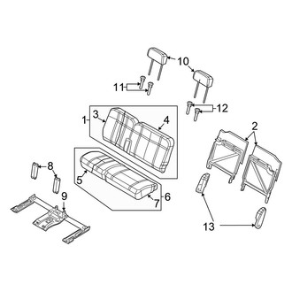 Chrysler OE - Rear Left Seat Back Assembly