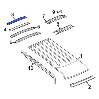 Chrysler OE - Rear Lower Roof Header Panel