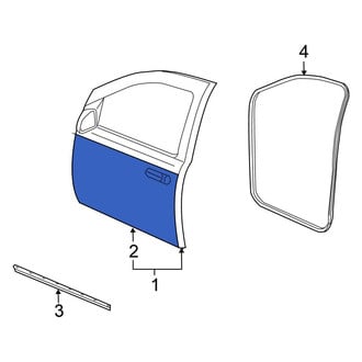 Chrysler OE - Front Right Outer Door Outer Panel