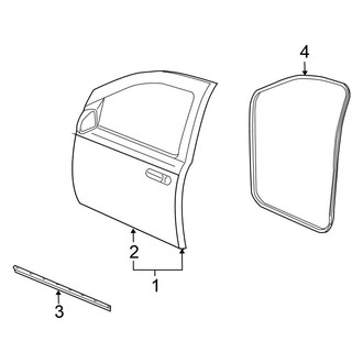 Chrysler OE - Front Door - Door & Components (FULL HYBRID EV-GAS (FHEV))
