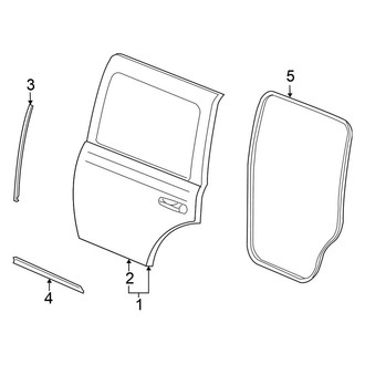 Chrysler OE - Rear Door - Door & Components (FULL HYBRID EV-GAS (FHEV))