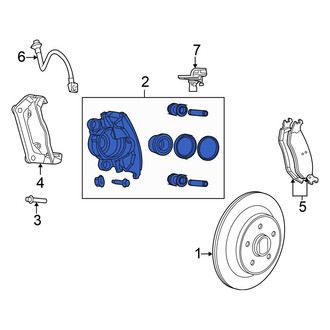Chrysler OE - Rear Right Disc Brake Caliper