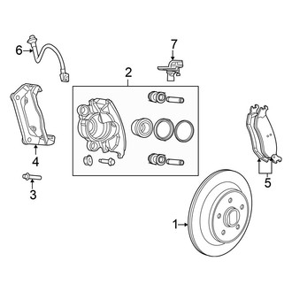 Chrysler OE - Rear Suspension - Brake Components (Limited Hybrid)