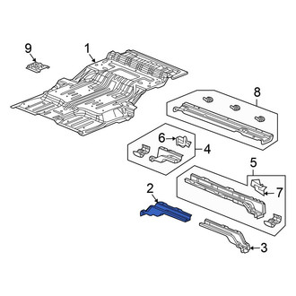 Chrysler OE - Rear Right Floor Pan Crossmember