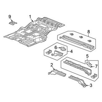Chrysler OE - Rear Body & Floor - Floor & Rails (FULL HYBRID EV-GAS (FHEV))