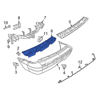Chrysler OE - Rear Bumper Cover Support Rail